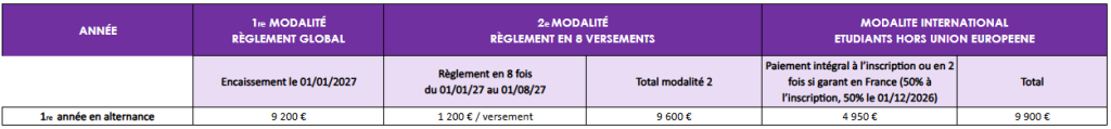 Tarifs Titre Niveau 6 - Administrateur d'Infrastructures Sécurisées / Concepteur Développeur d'Applications / Administrateur Système Devops